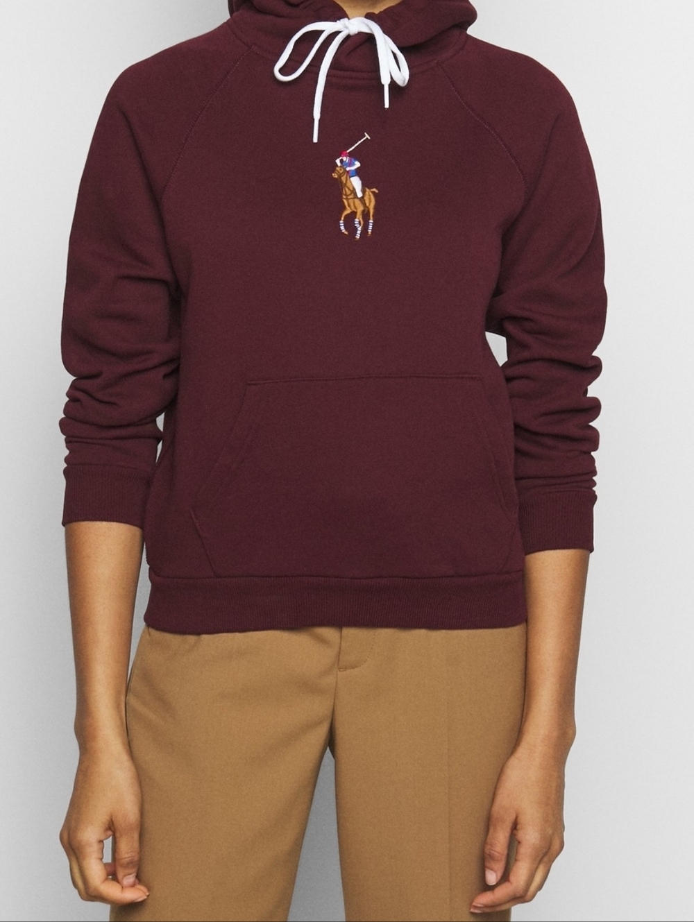 Polo by Ralph Lauren Burgundy Hooded Sweatshirt with Embroidered Pony